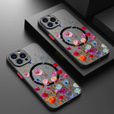 Magnetic Floral Acrylic Phone Case